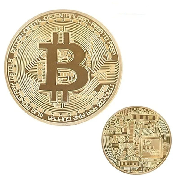 Moeda Bitcoin Decorativa - Comemorativa